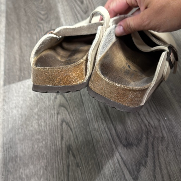 Birkenstock Cream Mules with Straps - Picture 4 of 5